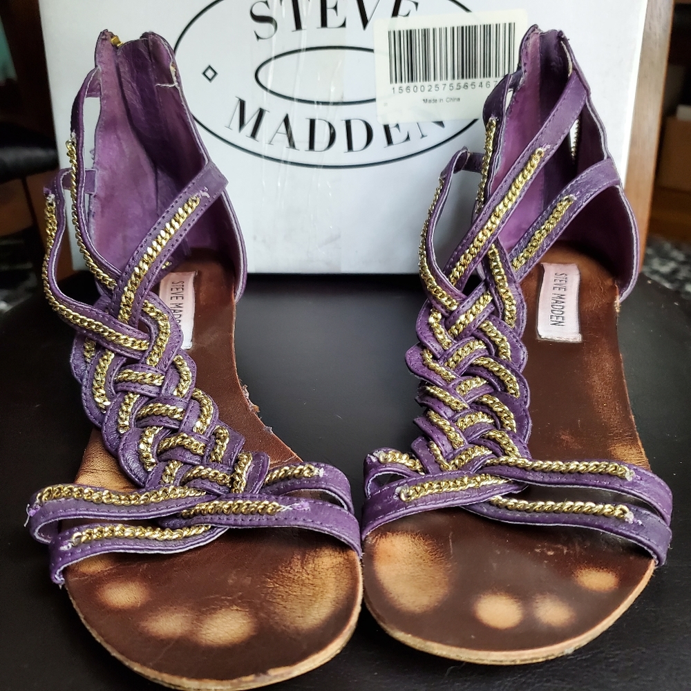 Steve Madden Purple Wedge Sandal